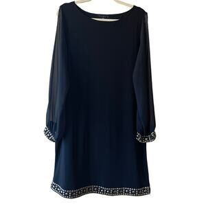 NWOT Tiana B. Black Cocktail Dress, Size 12 Made USA